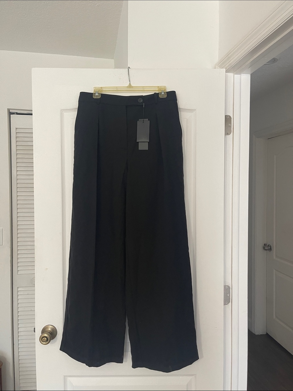 jenni kayne Black Wide-Leg Trousers